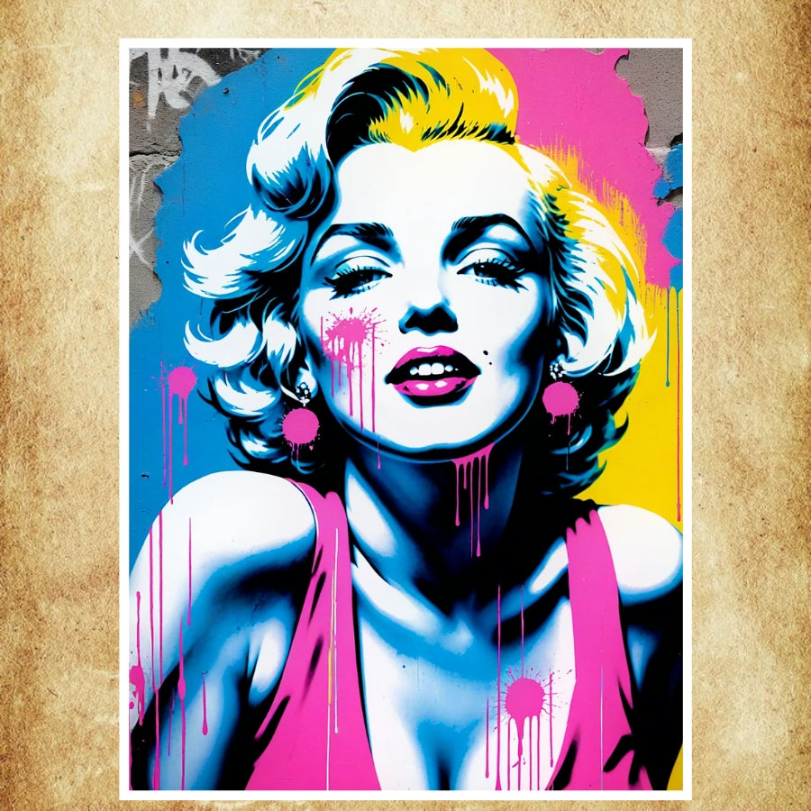 Affiche Street Art Marilyn Monroe – Une Icône Glamour et Rebelle 🌟🎨
