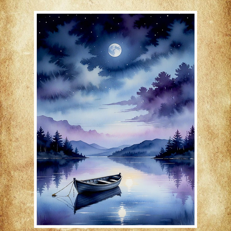Affiche Aquarelle Moderne pour une décoration élégante et apaisante.
